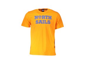 Štýlové Pánske Tričko s krátkym rukávom NORTH SAILS Oranžová (Velkost XL, Farba Oranžová)