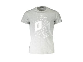 Štýlové Pánske Tričko s krátkym rukávom DIESEL Šedá (Velkost 2XL, Farba Šedá)