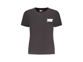 Štýlové Dámske Tričko s krátkym rukávom TOMMY HILFIGER Čierna (Velkost S, Farba Čierna)