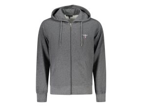 Športová Pánska Mikina so zipsom ACCADEMIA MILITARE Šedá (Velkost 2XL, Farba Šedá)