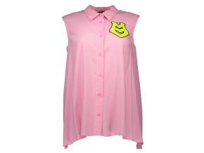 Elegantná Dámska Košeľa LOVE MOSCHINO Ružová (Velkost 46, Farba Ružová)