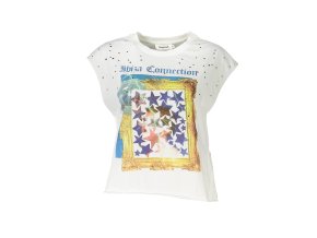 Desigual T Shirt Senza Maniche Donna Bianco Biela (Velkost L, Farba Biela)