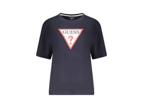 Štýlové Dámske Tričko s krátkym rukávom GUESS JEANS Modrá (Velkost L, Farba Modrá)