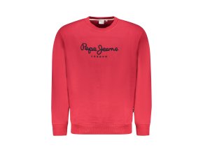 Športová Pánska Mikina bez zipsu PEPE JEANS Červená (Velkost L, Farba Červená)