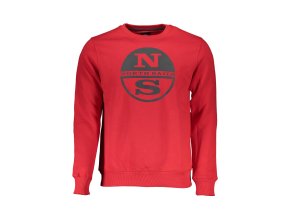 Športová Pánska Mikina bez zipsu NORTH SAILS Červená (Velkost 2XL, Farba Červená)
