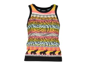 Štýlové Dámske Tričko bez rukávov DESIGUAL Čierna (Velkost XL, Farba Čierna)