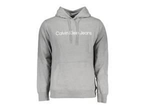 Športová Pánska Mikina bez zipsu CALVIN KLEIN Šedá (Velkost XL, Farba Šedá)