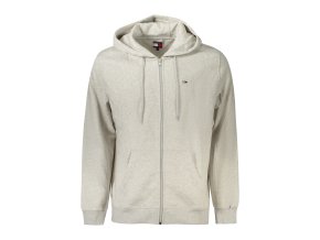 Športová Pánska Mikina so zipsom TOMMY HILFIGER Šedá (Velkost 2XL, Farba Šedá)