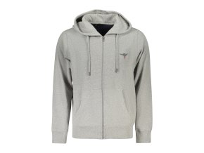 Športová Pánska Mikina so zipsom ACCADEMIA MILITARE Šedá (Velkost 2XL, Farba Šedá)