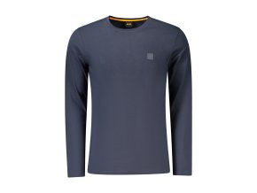Štýlové Pánske Tričko s dlhým rukávom BOSS Modrá (Velkost L, Farba Modrá)