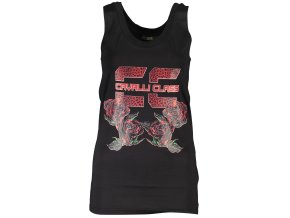 Štýlové Dámske Tričko bez rukávov CAVALLI CLASS Čierna (Velkost XL, Farba Čierna)