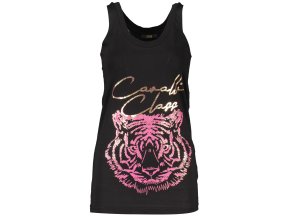 Štýlové Dámske Tričko bez rukávov CAVALLI CLASS Čierna (Velkost L, Farba Čierna)