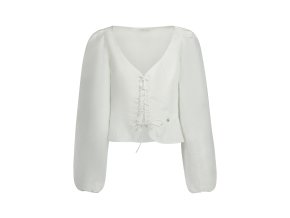 Elegantná Dámska Košeľa GUESS JEANS Biela (Velkost XS, Farba Biela)