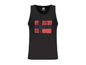 Štýlové Pánske Tričko bez rukávov NORWAY 1963 Čierna (Velkost XL, Farba Čierna)