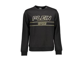 Športová Pánska Mikina bez zipsu PLEIN SPORT Čierna (Velkost XL, Farba Čierna)