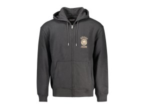 Športová Pánska Mikina so zipsom GUESS JEANS Čierna (Velkost S, Farba Čierna)