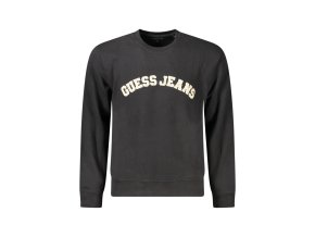 Športová Pánska Mikina bez zipsu GUESS JEANS Čierna (Velkost L, Farba Čierna)