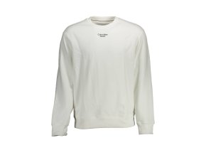 Športová Pánska Mikina bez zipsu CALVIN KLEIN Biela (Velkost 2XL, Farba Biela)