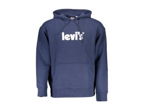 Športová Pánska Mikina bez zipsu LEVI´S Modrá (Velkost S, Farba Modrá)