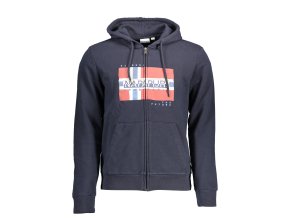 Športová Pánska Mikina so zipsom NAPAPIJRI Modrá (Velkost 2XL, Farba Modrá)