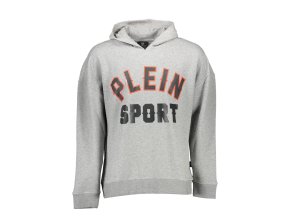 Športová Pánska Mikina so zipsom PLEIN SPORT Šedá (Velkost XL, Farba Šedá)