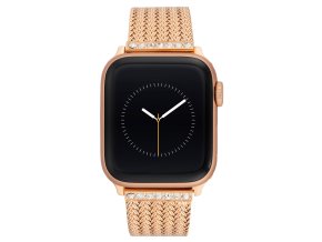 7592 3 anne klein reminek pro apple watch 38mm 40mm 41mm milansky tah ruzovozlaty s krystaly