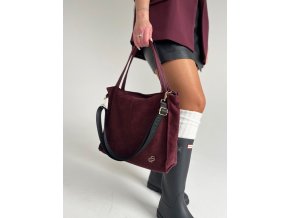 grosso damska kabelka s4001 bordo velur 2