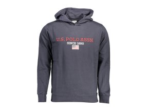 Športová Pánska Mikina bez zipsu U.S. POLO Modrá (Velkost 3XL, Farba Modrá)