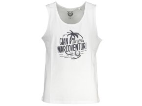 Štýlové Pánske Tričko bez rukávov GIAN MARCO VENTURI Biela (Velkost 2XL, Farba Biela)