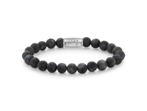 Rebel & Rose unisex náramek Matt Grey Seduction 8 mm (Velikost XL)