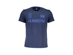 Štýlové Pánske Tričko s dlhým rukávom LA MARTINA Modrá (Velkost XL, Farba Modrá)