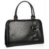 Čierna elegantná dámska kabelka s mašľou S411 GROSSO