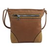 Stredne veľká hnedo-béžová crossbody dámska kabelka NH8123