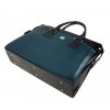 PUNCE LC-01 modrá petrolejová dámska kabelka pre notebook do 15.6 palca