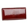 GROSSO Kožená dámska lakovaná kroko peňaženka RFID červená v darčekovej krabičke