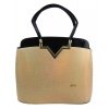 Elegantná lakovaná kabelka S482 čierna-zlatá GROSSO