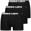 LEANDRO LIDO Pánske Boxerky 3Pack Čierne