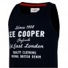 Lee Cooper Tričko Bez Rukávov Logo Cooper Čierne
