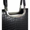 Luxusná kabelka čierna S7 krokodíl GROSSO