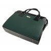 PUNCE LC-01 zelená lakovaná dámska kabelka pre notebook do 15.6 palca