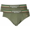 AERONAUTICA MILITARE Pánske Slipy 2 Pack Zelené (Veľkosť M, Farba zelená)