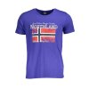 NORWAY 1963 Perfektné Pánske Tričko Krátky Rukáv Modrá (Veľkosť L, Farba modrá)