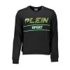 PLEIN SPORT Perfektná Pánska Mikina Čierna (Veľkosť M, Farba čierna)