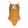 KARL LAGERFELD BEACHWEAR Perfektné Dámske Jednodielne Plavky Hnedá