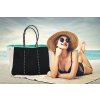 Neoprenová dámska plážová taška vodeodolná kamufláž zeleno-čierna NG13
