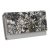 GROSSO Kožená dámska peňaženka RFID šedo-čierna v darčekovej krabičke