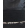 Veľká čierna dámska kabelka s lanovými uchami 4543-BB