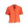 DESIGUAL Štýlová Dámska Košeľa Oranžová (Veľkosť S, Farba oranžová)