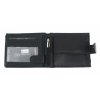 Kožená čierna pánska peňaženka so zápinkou a červenou niťou v krabičke GROSSO