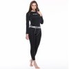 KIRKJUBOUR® Hafjall Perfektné Dámske Termoprádlo set 2 kusy čierne (Veľkosť XS, Farba Čierna)